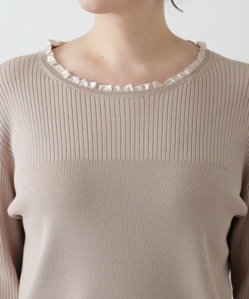 Leilian PLUS HOUSE / レリアンプラスハウス ニット・セーター | フリルネックリブニット【BOURGE】 | 詳細13