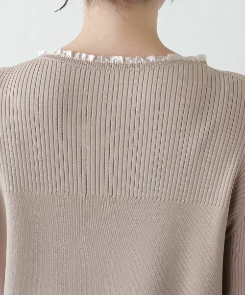 Leilian PLUS HOUSE / レリアンプラスハウス ニット・セーター | フリルネックリブニット【BOURGE】 | 詳細14