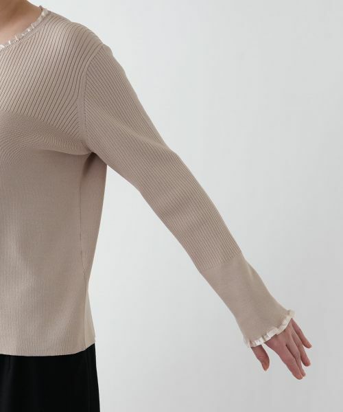 Leilian PLUS HOUSE / レリアンプラスハウス ニット・セーター | フリルネックリブニット【BOURGE】 | 詳細15