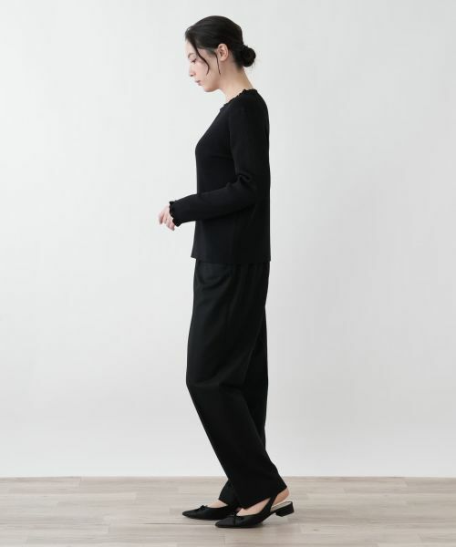 Leilian PLUS HOUSE / レリアンプラスハウス ニット・セーター | フリルネックリブニット【BOURGE】 | 詳細5