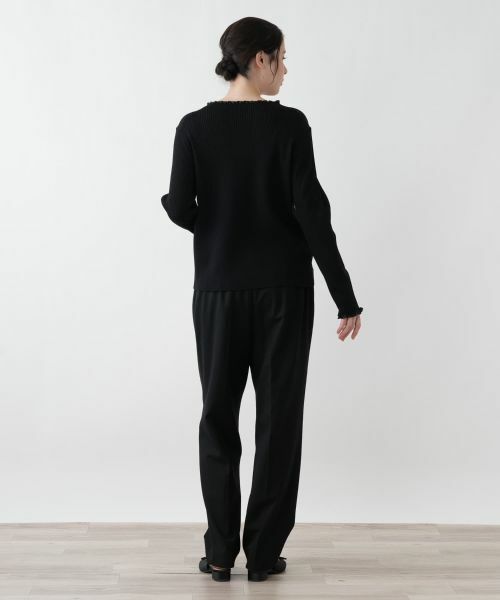 Leilian PLUS HOUSE / レリアンプラスハウス ニット・セーター | フリルネックリブニット【BOURGE】 | 詳細6