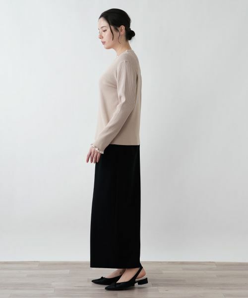 Leilian PLUS HOUSE / レリアンプラスハウス ニット・セーター | フリルネックリブニット【BOURGE】 | 詳細8