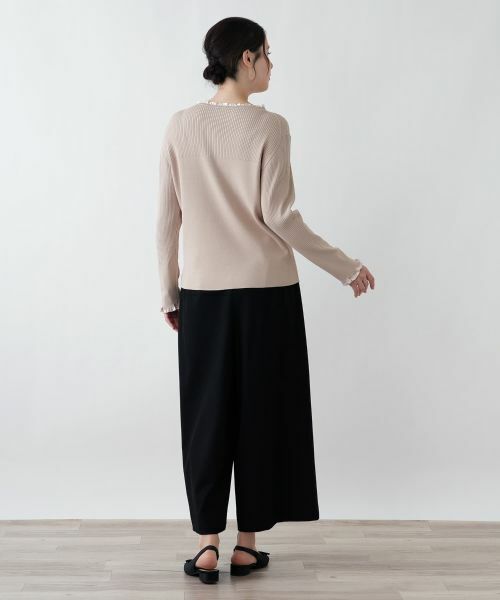 Leilian PLUS HOUSE / レリアンプラスハウス ニット・セーター | フリルネックリブニット【BOURGE】 | 詳細9