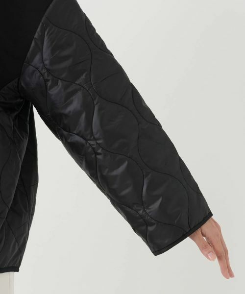 Leilian PLUS HOUSE / レリアンプラスハウス その他アウター | 異素材切り替えノーカラーブルゾン | 詳細10