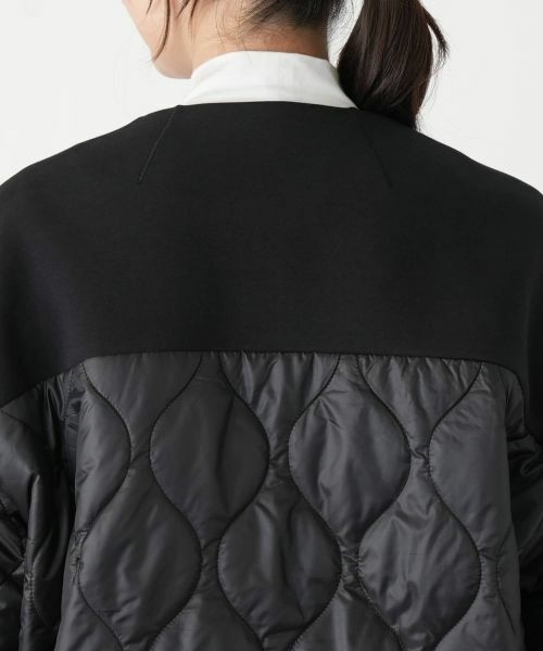 Leilian PLUS HOUSE / レリアンプラスハウス その他アウター | 異素材切り替えノーカラーブルゾン | 詳細8