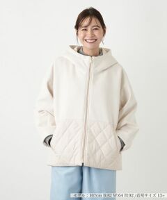 Leilian PLUS HOUSE / レリアンプラスハウス その他アウター | キルト切り替えフードコート【NEMIKA】