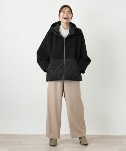 Leilian PLUS HOUSE / レリアンプラスハウス その他アウター | キルト切り替えフードコート【NEMIKA】 | 詳細1
