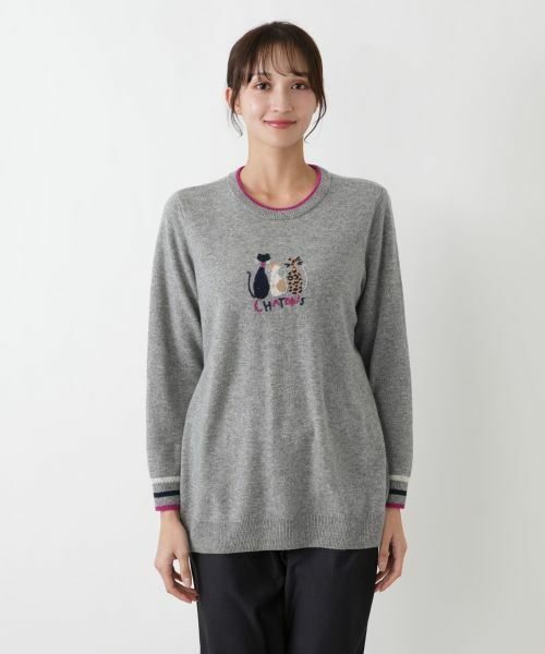 Leilian PLUS HOUSE / レリアンプラスハウス ニット・セーター | アニマルモチーフセーター【Leilian WHITE LABEL】 | 詳細18