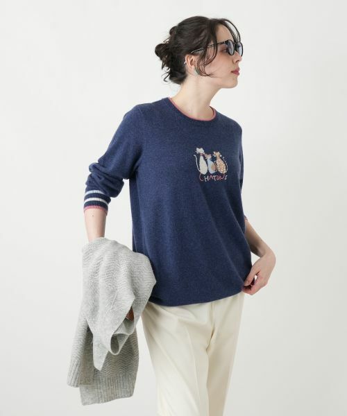 Leilian PLUS HOUSE / レリアンプラスハウス ニット・セーター | アニマルモチーフセーター【Leilian WHITE LABEL】 | 詳細2