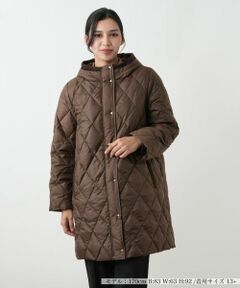 Leilian PLUS HOUSE / レリアンプラスハウス その他アウター | ダイヤキルトフーディコート【Leilian WHITE LABEL】