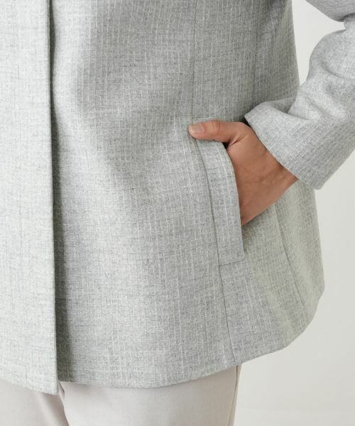 Leilian PLUS HOUSE / レリアンプラスハウス その他アウター | スタンドカラーショートコート【Leilian WHITE LABEL】 | 詳細10