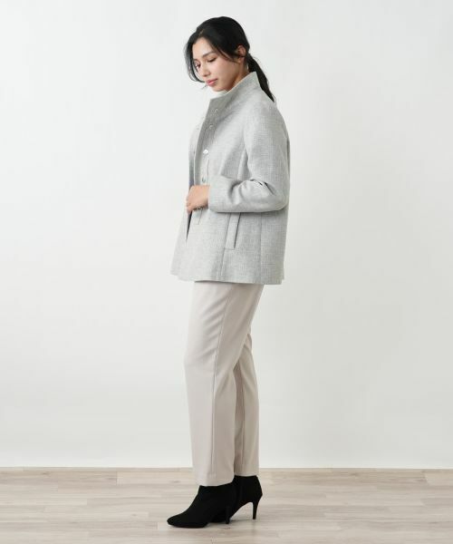Leilian PLUS HOUSE / レリアンプラスハウス その他アウター | スタンドカラーショートコート【Leilian WHITE LABEL】 | 詳細2