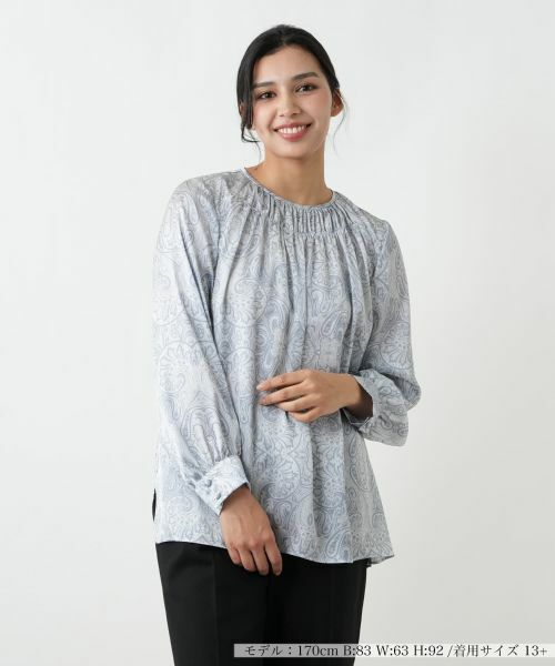 Leilian PLUS HOUSE / レリアンプラスハウス シャツ・ブラウス | ブラウス【Leilian WHITE LABEL】（グレー）