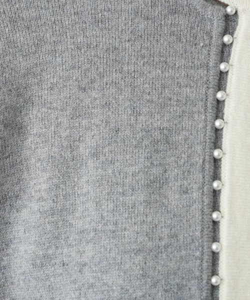 Leilian PLUS HOUSE / レリアンプラスハウス カーディガン・ボレロ | ビジューバイカラーカーディガン【Leilian WHITE LABEL】 | 詳細12