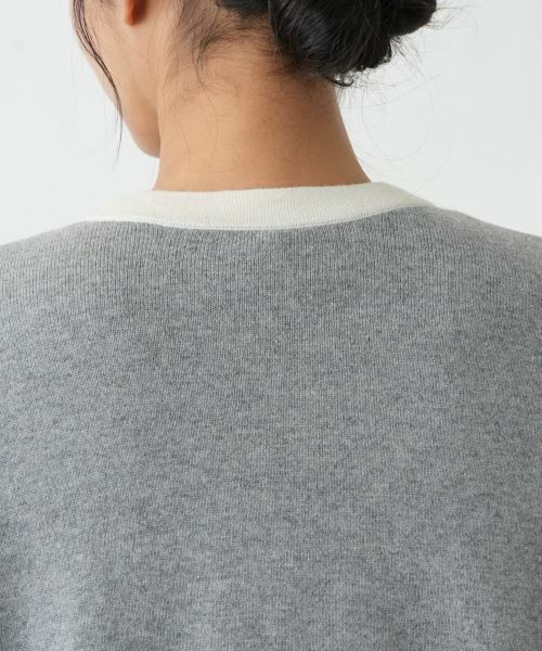 Leilian PLUS HOUSE / レリアンプラスハウス カーディガン・ボレロ | ビジューバイカラーカーディガン【Leilian WHITE LABEL】 | 詳細8