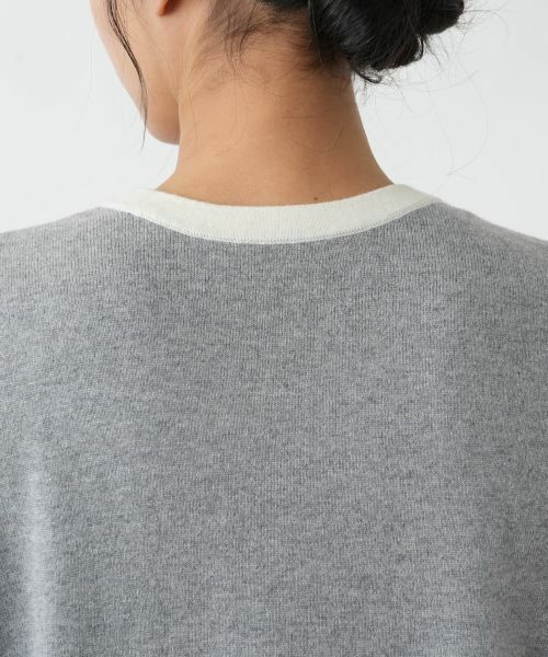 Leilian PLUS HOUSE / レリアンプラスハウス ニット・セーター | ビジューネックバイカラーニット【Leilian WHITE LABEL】 | 詳細8