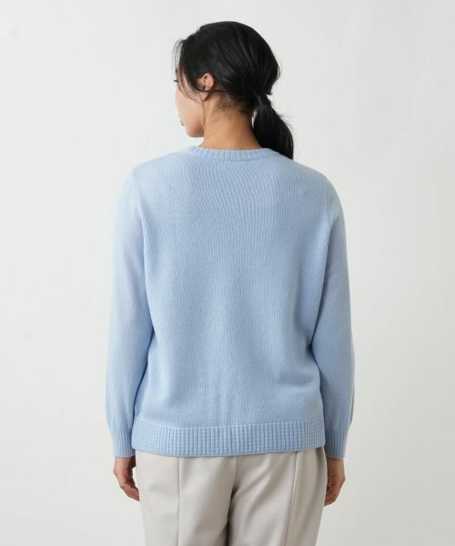 Leilian PLUS HOUSE / レリアンプラスハウス ニット・セーター | 柄編みクルーネックセーター【Leilian WHITE LABEL】 | 詳細12