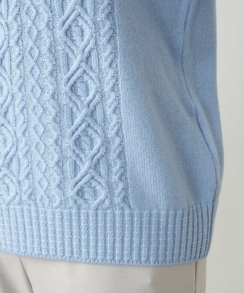 Leilian PLUS HOUSE / レリアンプラスハウス ニット・セーター | 柄編みクルーネックセーター【Leilian WHITE LABEL】 | 詳細16