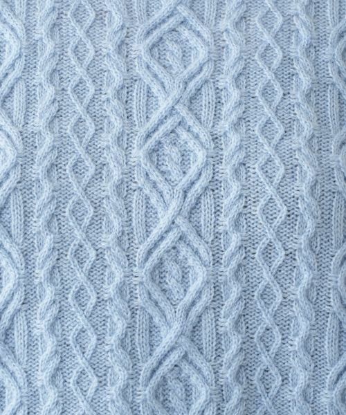 Leilian PLUS HOUSE / レリアンプラスハウス ニット・セーター | 柄編みクルーネックセーター【Leilian WHITE LABEL】 | 詳細17