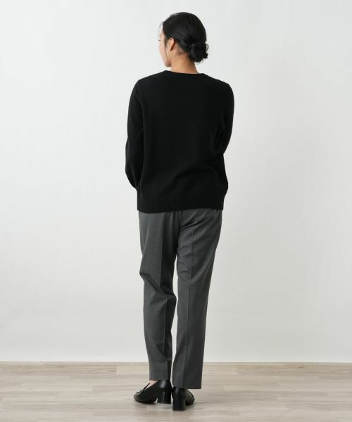 Leilian PLUS HOUSE / レリアンプラスハウス ニット・セーター | 柄編みクルーネックセーター【Leilian WHITE LABEL】 | 詳細6