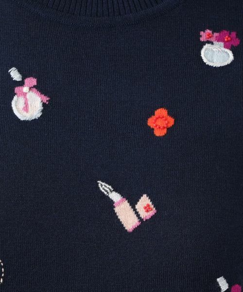 Leilian PLUS HOUSE / レリアンプラスハウス ニット・セーター | 【店舗人気】モチーフ刺繍クルーネックセーター【Leilian WHITE LABEL】 | 詳細14
