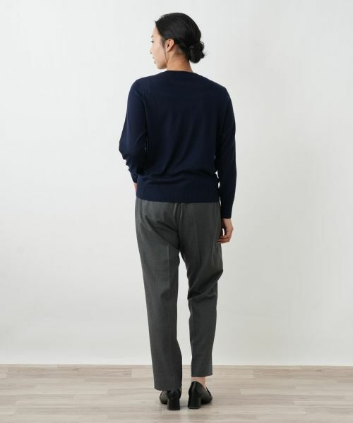 Leilian PLUS HOUSE / レリアンプラスハウス ニット・セーター | 【店舗人気】モチーフ刺繍クルーネックセーター【Leilian WHITE LABEL】 | 詳細6