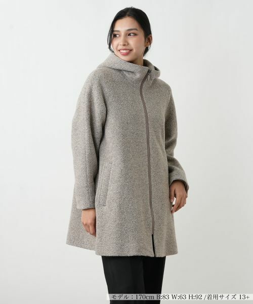 Leilian PLUS HOUSE / レリアンプラスハウス その他アウター | コート【Leilian WHITE LABEL】（ブラウン）