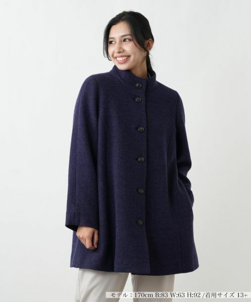 Leilian PLUS HOUSE / レリアンプラスハウス その他アウター | コート【Leilian WHITE LABEL】（バイオレット）