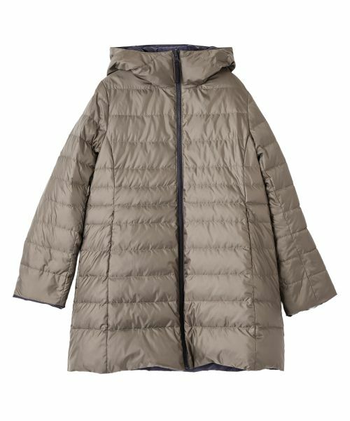 Leilian PLUS HOUSE / レリアンプラスハウス その他アウター | キルティングフーデッドコート【Leilian WHITE LABEL】(ダークブラウン)