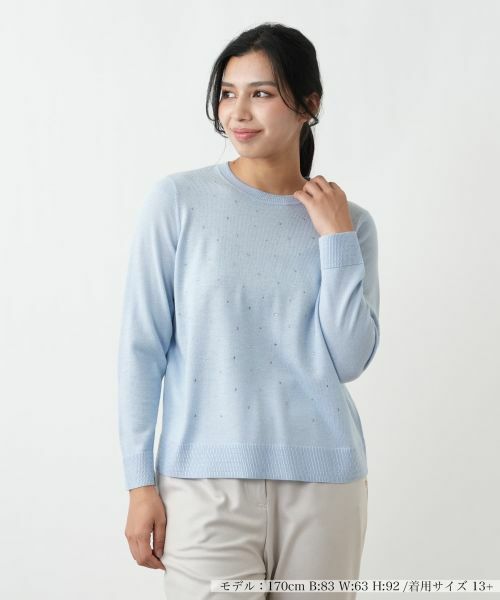 Leilian PLUS HOUSE / レリアンプラスハウス ニット・セーター | セーター（サックスブルー）