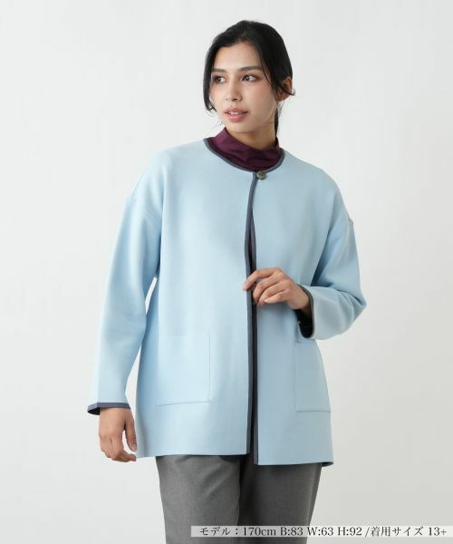 Leilian PLUS HOUSE / レリアンプラスハウス カーディガン・ボレロ | カーディガン（スカイブルー）