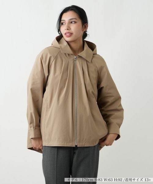 Leilian PLUS HOUSE / レリアンプラスハウス その他アウター | 2WAYフードタックコート【Leilian WHITE LABEL】（キャメル系）