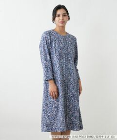 Leilian PLUS HOUSE / レリアンプラスハウス ドレス | 異素材切替ミックスカラーワンピース【Leilian WHITE LABEL】