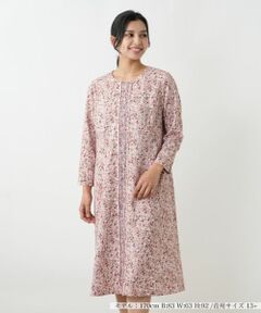 Leilian PLUS HOUSE / レリアンプラスハウス ドレス | 異素材切替ミックスカラーワンピース【Leilian WHITE LABEL】