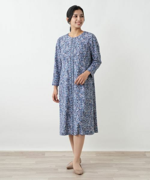 Leilian PLUS HOUSE / レリアンプラスハウス ドレス | 異素材切替ミックスカラーワンピース【Leilian WHITE LABEL】 | 詳細1