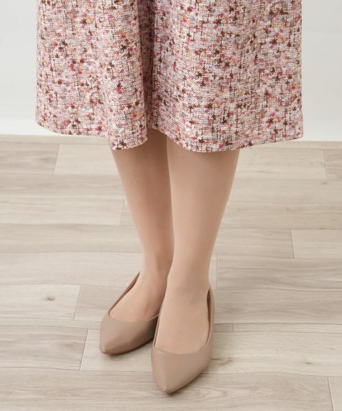 Leilian PLUS HOUSE / レリアンプラスハウス ドレス | 異素材切替ミックスカラーワンピース【Leilian WHITE LABEL】 | 詳細13