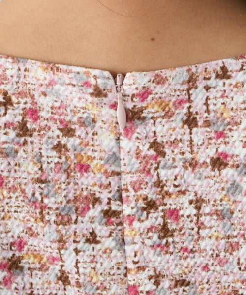 Leilian PLUS HOUSE / レリアンプラスハウス ドレス | 異素材切替ミックスカラーワンピース【Leilian WHITE LABEL】 | 詳細15