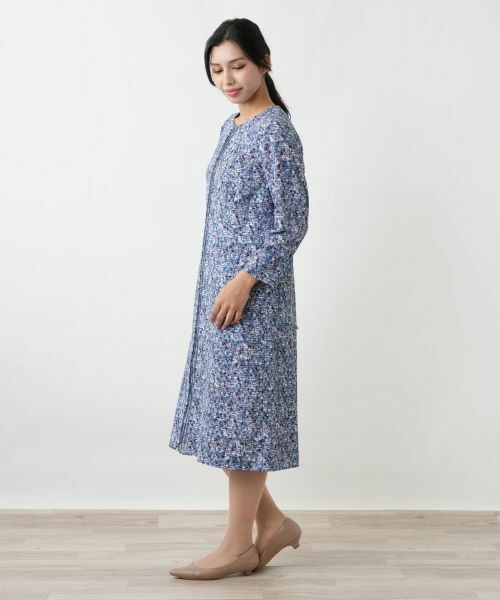 Leilian PLUS HOUSE / レリアンプラスハウス ドレス | 異素材切替ミックスカラーワンピース【Leilian WHITE LABEL】 | 詳細2