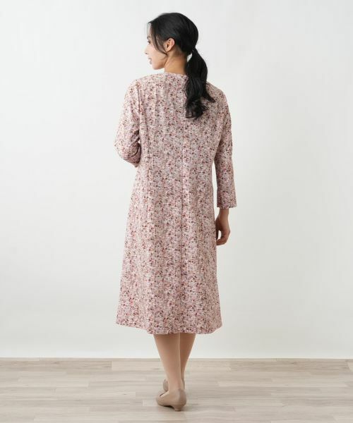 Leilian PLUS HOUSE / レリアンプラスハウス ドレス | 異素材切替ミックスカラーワンピース【Leilian WHITE LABEL】 | 詳細6