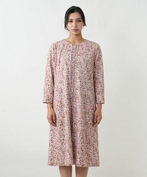 Leilian PLUS HOUSE / レリアンプラスハウス ドレス | 異素材切替ミックスカラーワンピース【Leilian WHITE LABEL】 | 詳細7