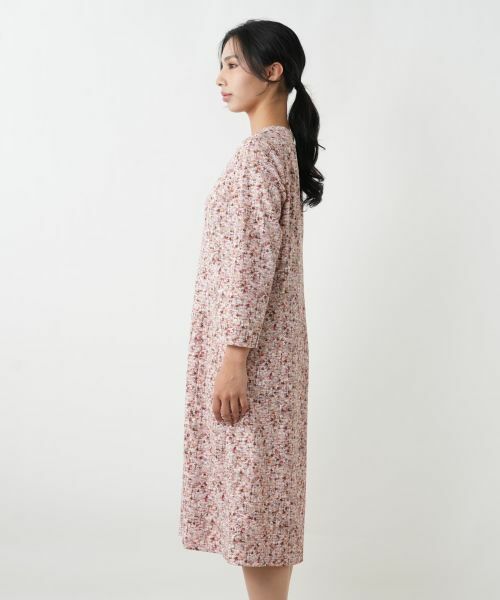 Leilian PLUS HOUSE / レリアンプラスハウス ドレス | 異素材切替ミックスカラーワンピース【Leilian WHITE LABEL】 | 詳細8