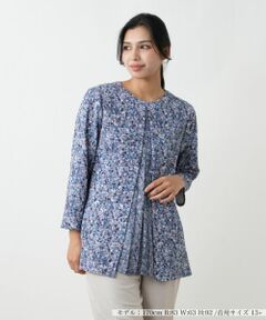 Leilian PLUS HOUSE / レリアンプラスハウス シャツ・ブラウス | 異素材切替ミックスカラーブラウス【Leilian WHITE LABEL】