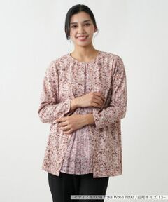 Leilian PLUS HOUSE / レリアンプラスハウス シャツ・ブラウス | 異素材切替ミックスカラーブラウス【Leilian WHITE LABEL】