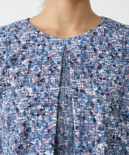 Leilian PLUS HOUSE / レリアンプラスハウス シャツ・ブラウス | 異素材切替ミックスカラーブラウス【Leilian WHITE LABEL】 | 詳細10