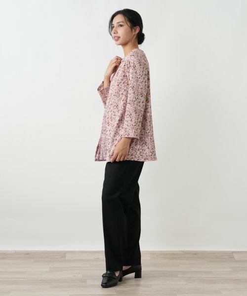 Leilian PLUS HOUSE / レリアンプラスハウス シャツ・ブラウス | 異素材切替ミックスカラーブラウス【Leilian WHITE LABEL】 | 詳細2