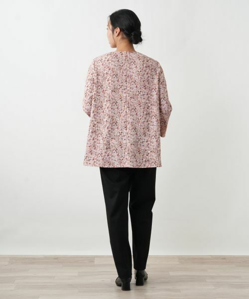 Leilian PLUS HOUSE / レリアンプラスハウス シャツ・ブラウス | 異素材切替ミックスカラーブラウス【Leilian WHITE LABEL】 | 詳細3