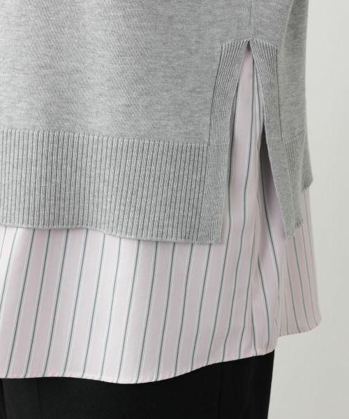 Leilian PLUS HOUSE / レリアンプラスハウス シャツ・ブラウス | ニットレイヤード風ブラウス | 詳細10