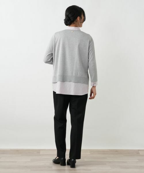 Leilian PLUS HOUSE / レリアンプラスハウス シャツ・ブラウス | ニットレイヤード風ブラウス | 詳細3