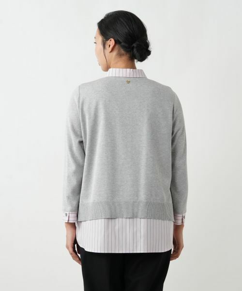 Leilian PLUS HOUSE / レリアンプラスハウス シャツ・ブラウス | ニットレイヤード風ブラウス | 詳細6