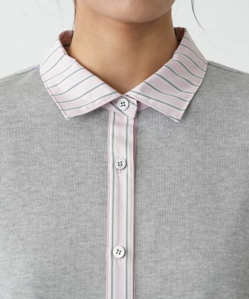 Leilian PLUS HOUSE / レリアンプラスハウス シャツ・ブラウス | ニットレイヤード風ブラウス | 詳細7